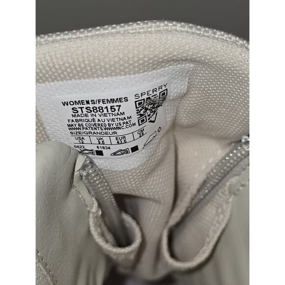 Sperry Women’s Duck Float Zip Seacycled Snow Boot Ivory Size 12 Memory Foam New - Picture 7 of 7